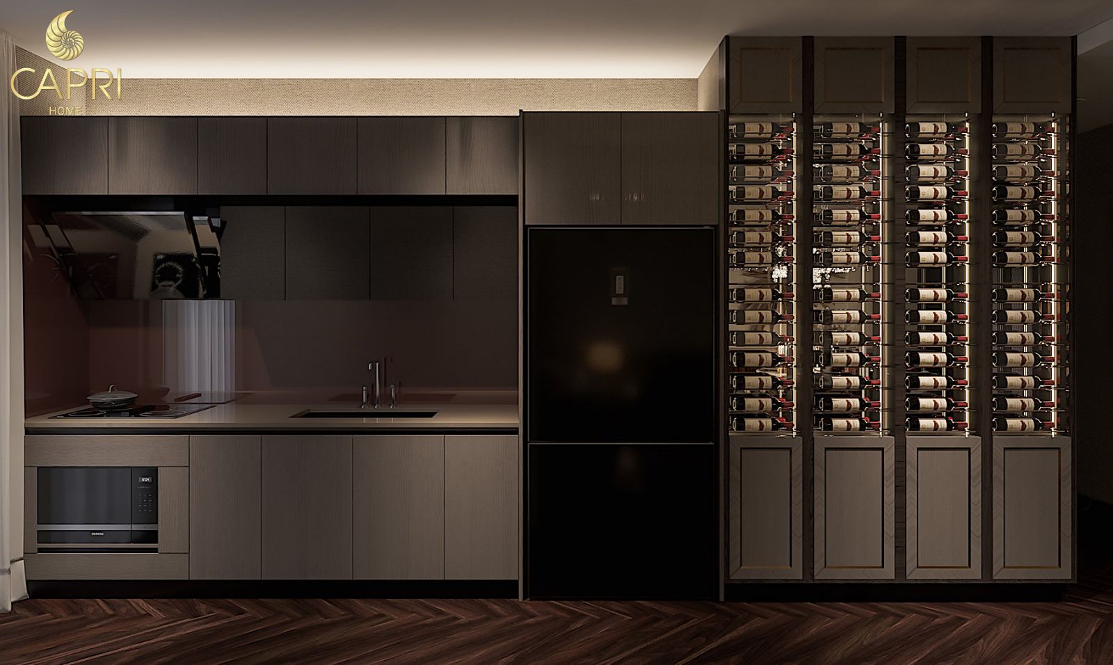 Phòng bếp biệt thự sang trọng