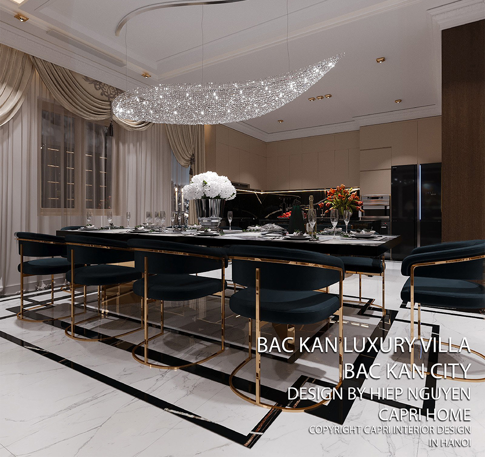 Phòng Bếp Biệt Thự Hiện Đại