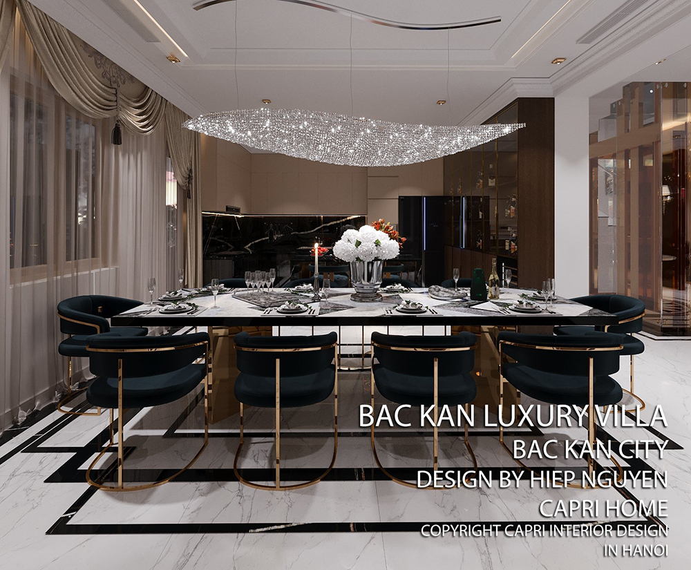 Nội Thất Phòng Bếp Biệt Thự Hiện Đại