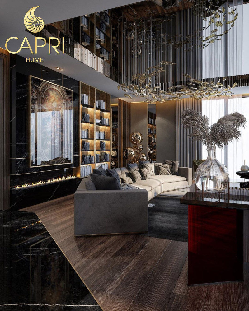 Thiết Kế Nội Thất Phòng Khách Thông Tầng