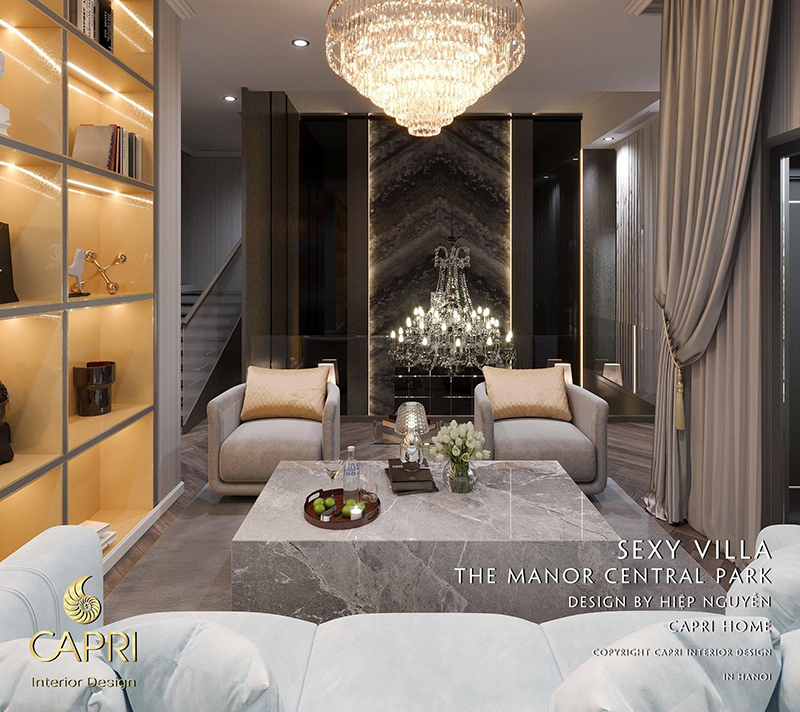 Bản Thiết Kế Nội Thất Villa Phong Cách Hiện Đại Luxury